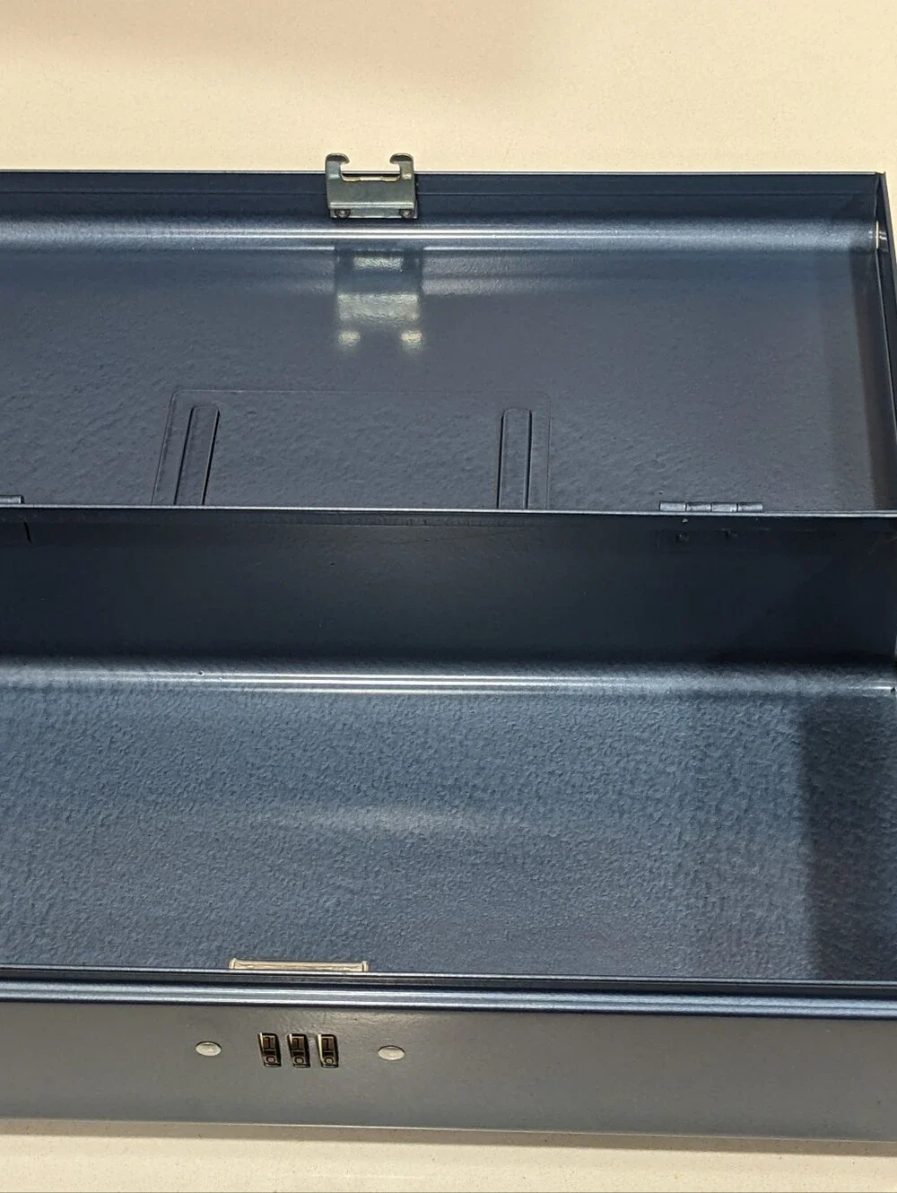 Vintage Lincoln National Life Metal Policy Document Box Durham Mfg 000 Lock
